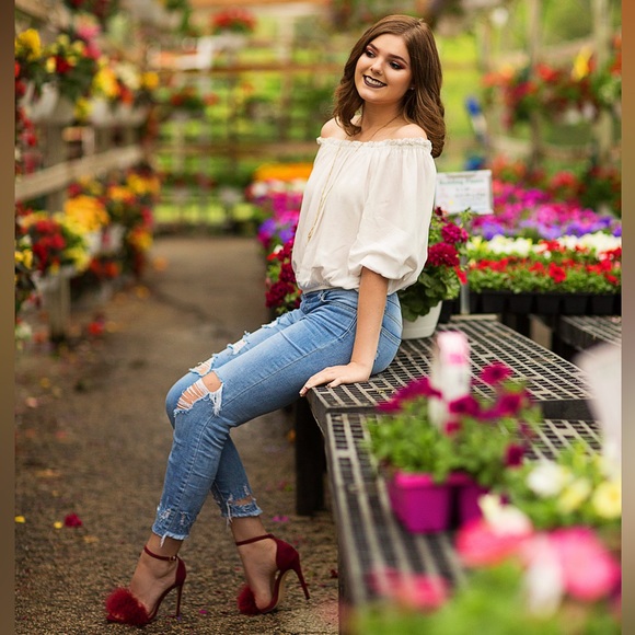 MMJULY Open Toe Ankle Strap Feathered Stiletto Heel - Picture 10 of 12